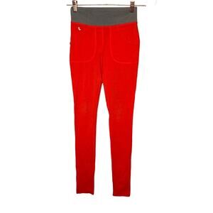 Lolë Coral Pink Compression Leggings Neon Vibrant High Rise Leggings XS